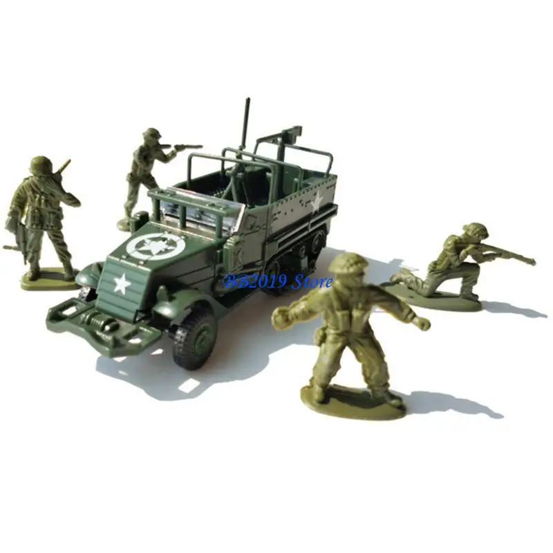 Q0KB 1:72 DIY Half Track Kits modèle véhicule blindé jouet pour jeu véhicules modèles voiture sable sable