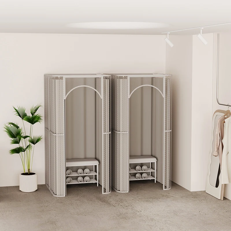 

Simple clothing store mobile fitting room shopping mall floor-to-ceiling changing room temporary activity changing room door cur