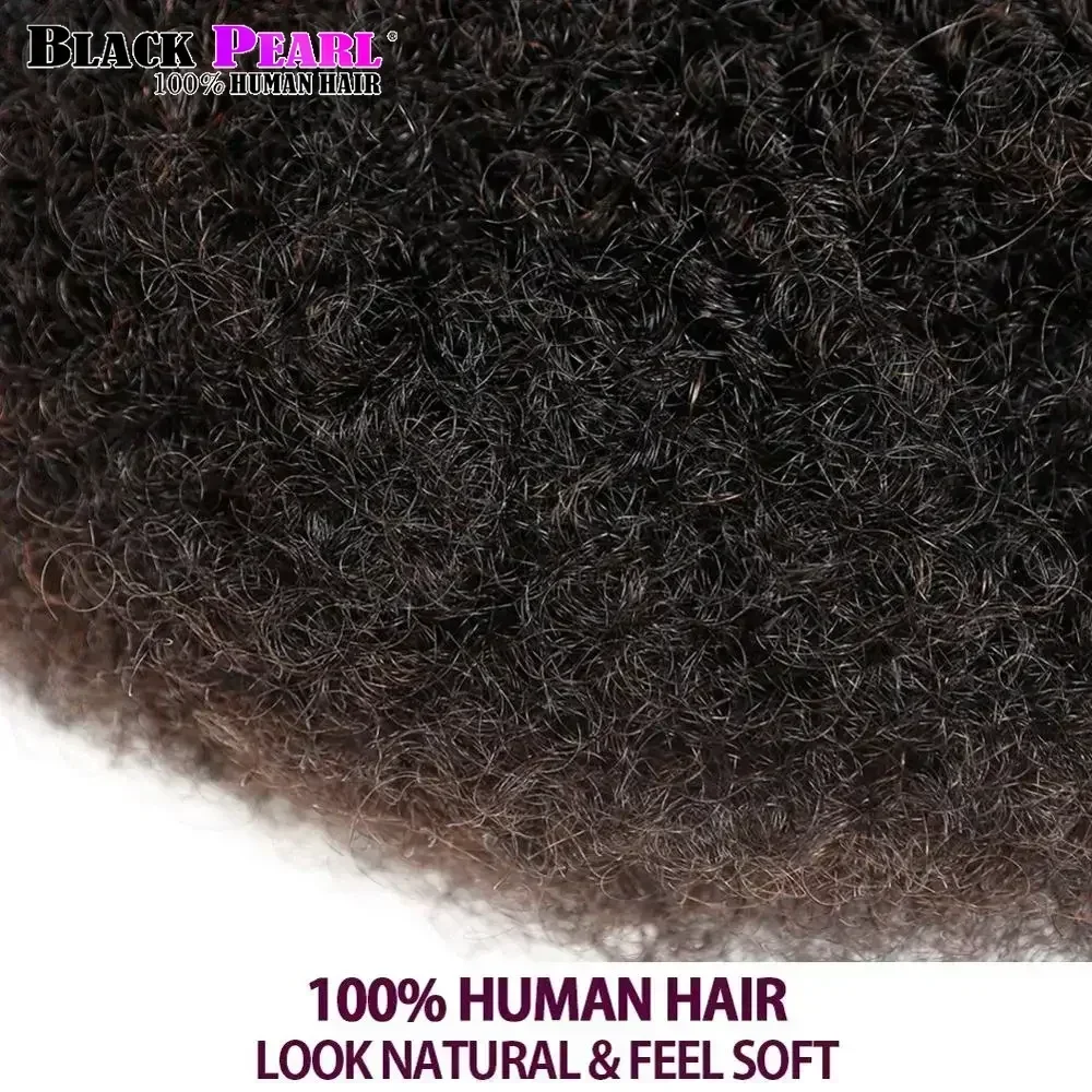 Black Pearl-Afro Kinky Curly Wave Cabelo Humano, Cabelo Afro para Trançar, Cor Natural, Tranças Afro, Acessível Remy Hair, 1Pc