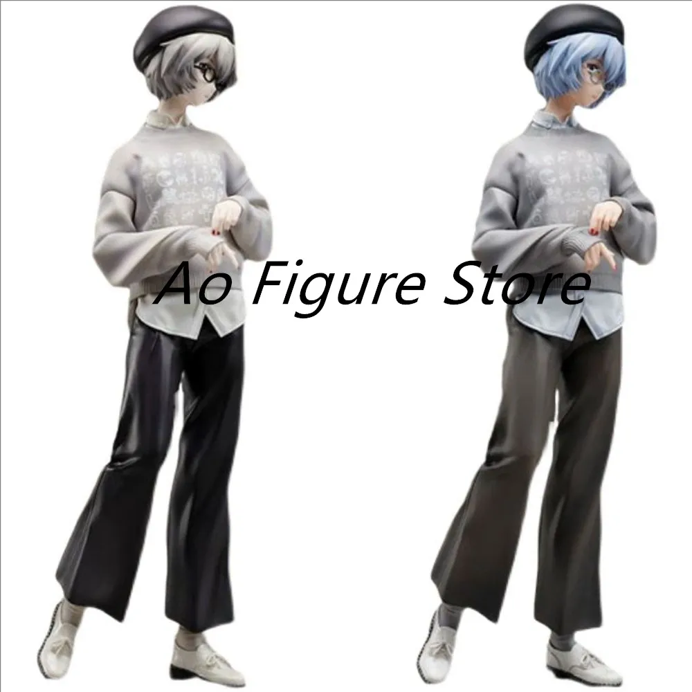 Figura de neón GENESIS Ayanami Rei de 24CM Ver.RADIO EVA, camisa de moda, sombrero, modelo de vestir, juguete, colección de regalo, figura de Aciton