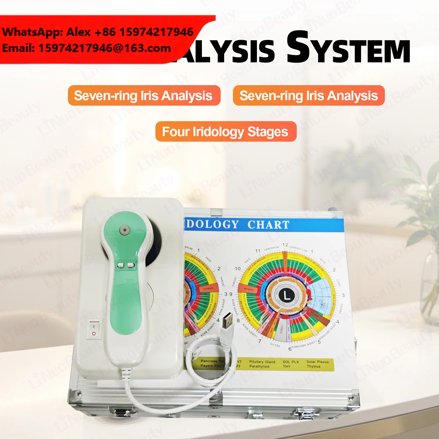 Dual Eye Iris Analysis Machine Health Care Eye Camera And Iridology Skin Analyzer HD Imaging Test Software Eye Iris Test Print