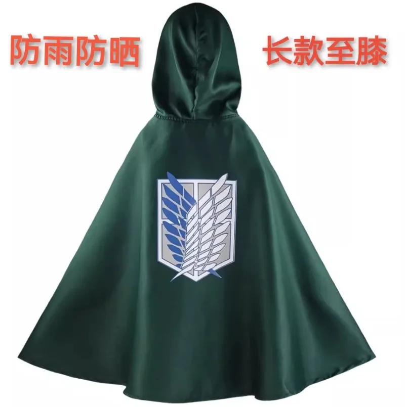 Attack on Titan Levi Ackerman anime 2D Wings of Freedom Captain Mikasa cloak Halloween cosplay costume cool waterproof cloak