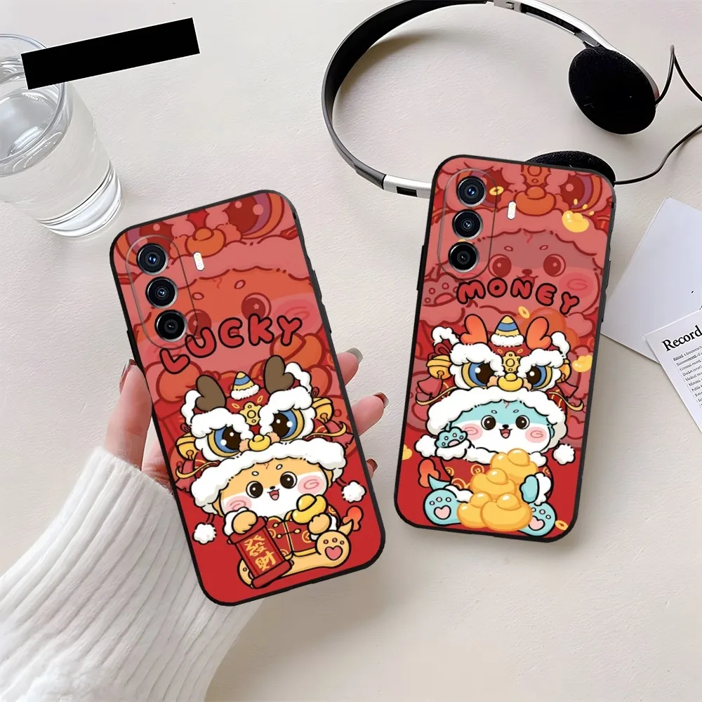 2024 New Year Dragon Phone Case Fundas For Huawei P40 P50 P30 P10 P20 Lite Mate 40 60 Pro Plus Psmart Z 6 7 5 Back Cover