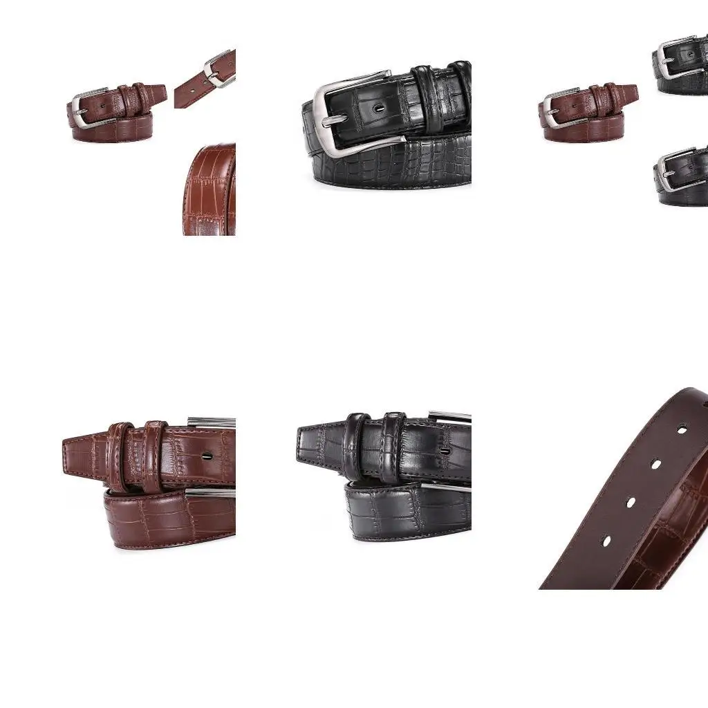 

39BB Elegant Men's Leather Belt Durability Men's Waist Belts Evening Event Waistband