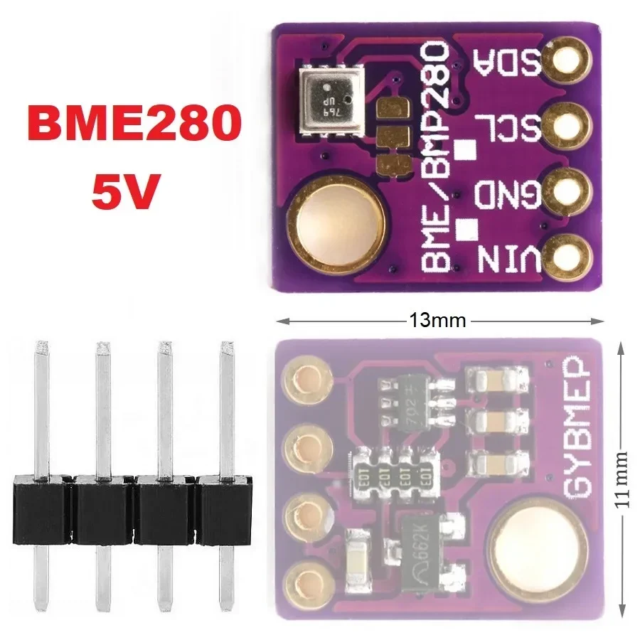 Gy-bme280 3.3v 5v Bmp280 Digital Sensor Temperature Barometric Air High Precision Atmospheric Pressure Module I2c Spi For Arduin