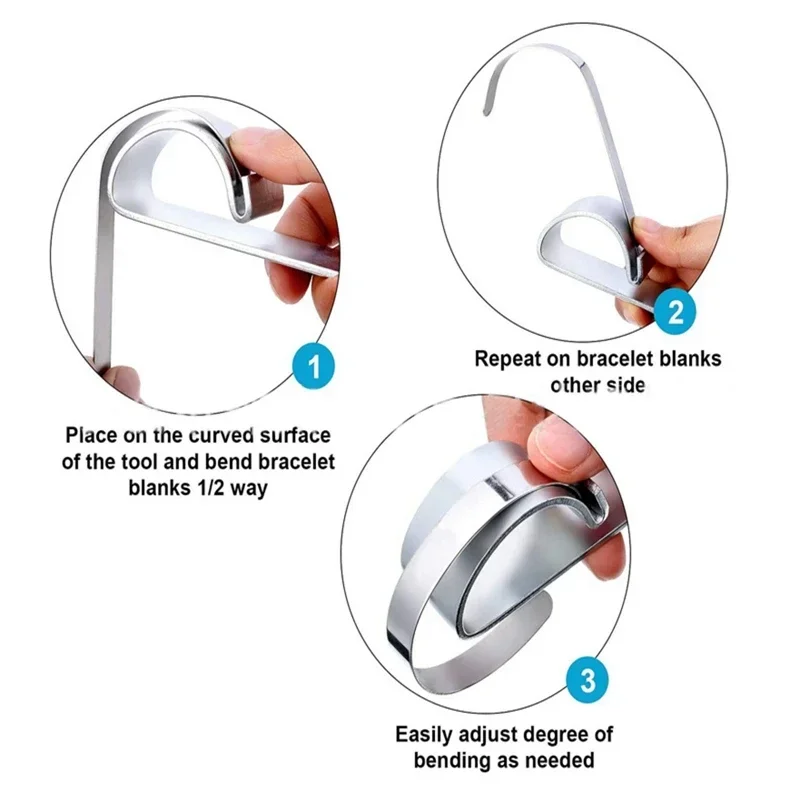 Professional Bangle Bending Bar Easy Adjustable Wire Shaping Tool for Crafting Metal Cuff Bracelets Jewelry Making