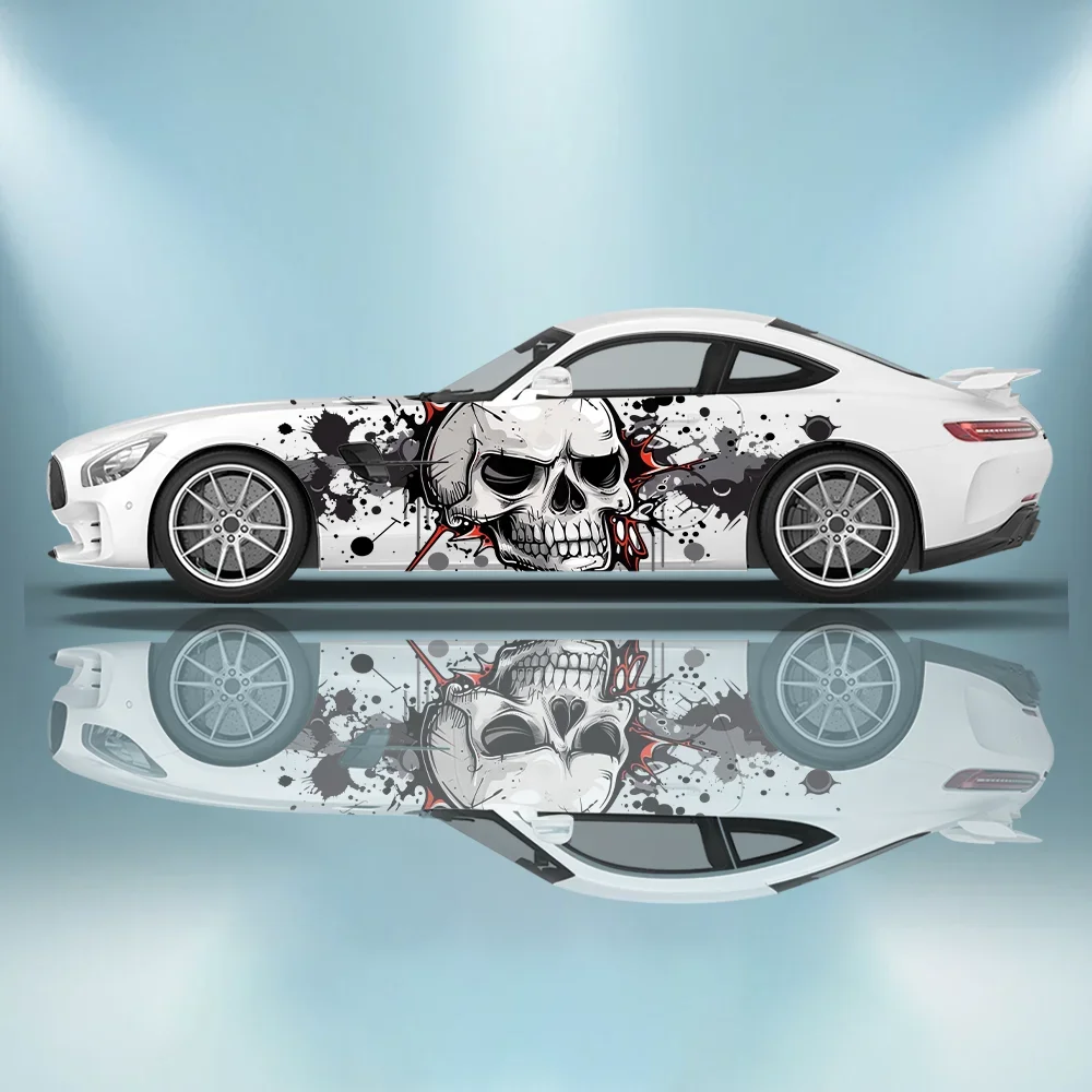 

Виниловая наклейка с рисунком скелета, граффити, самоклеящаяся наклейка против царапин, подходит для грузовиков, внедорожников, декора, автоаксессуары