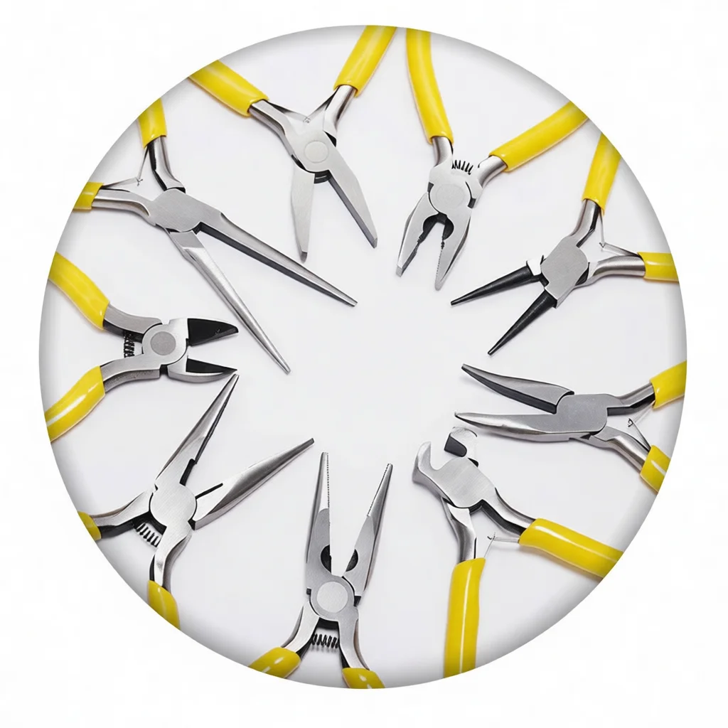 Jewelry Making Tools Needle Nose Round Bent Tip Side Cutter Pliers For DIY Craft Beading Metal Wire Shaping Repairing Kit