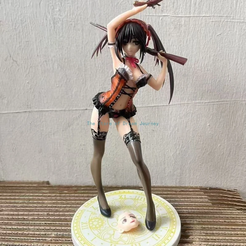 25cm in Stock Domestic Anime Date a Live Tokisaki Kurumi Double Guns Beautiful Girl Figures Model Ornaments