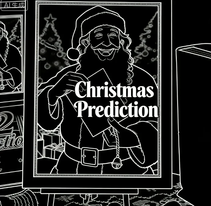 Christmas Prediction Phantom Magic Trick Santa Claus Portrait Audience Prophecy Illusion Props Stage Close-Up Magician Gimmick