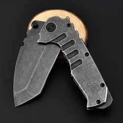 no lock Portable Folding Knife D2 Blade Stainless Steel Handle Camping Travel Self-defense Outdoor Tool with Packaging Box