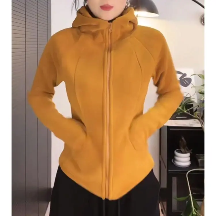 

Флисовая толстовка со шляпой, женская одежда 2000-х годов, зимняя одежда Y2K, тяжелая, стираная, в стиле гранж, оверсайз, с вышивкой, разноцветная, модная GF