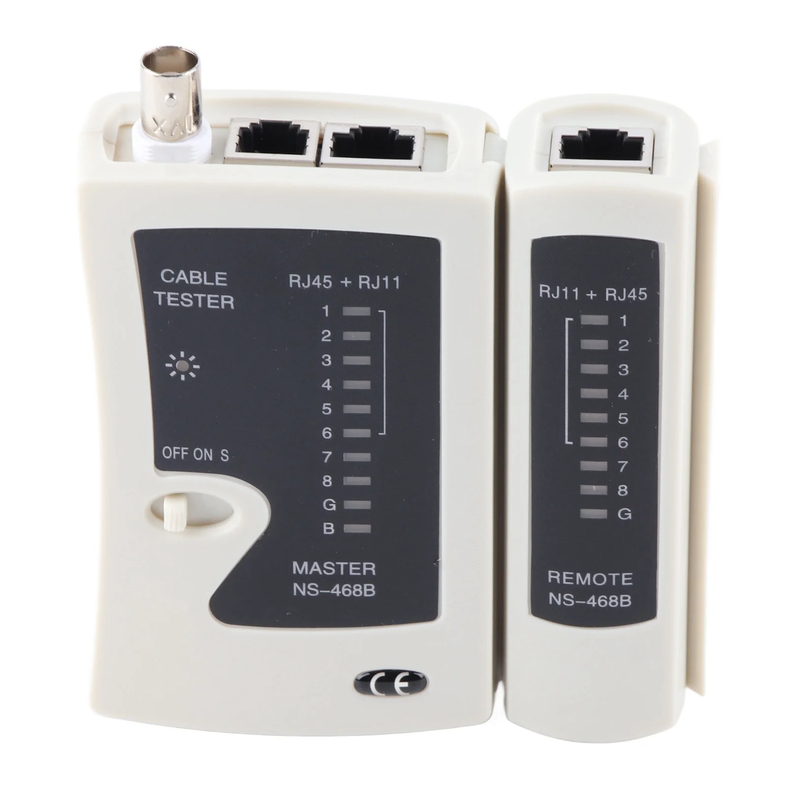 NS‑468B BNC Network Cable Tester Universal Rj45 Rj11 Wire Testers with Storage Bag DC 9V