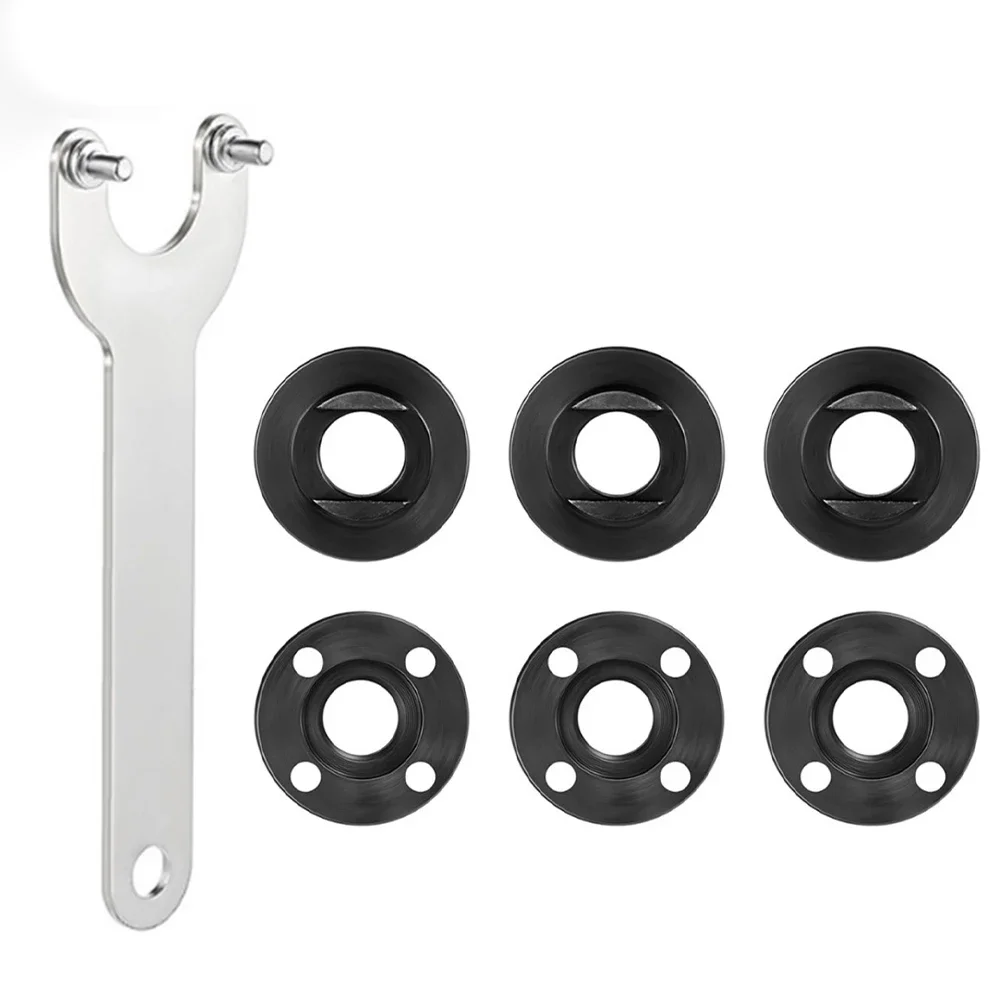 

Набор из 7 ключей для прижимных пластин угловых шлифовальных машин (УШМ) 5, 8, 11 мм с фланцевыми гайками, совместимый с различными моделями УШМ