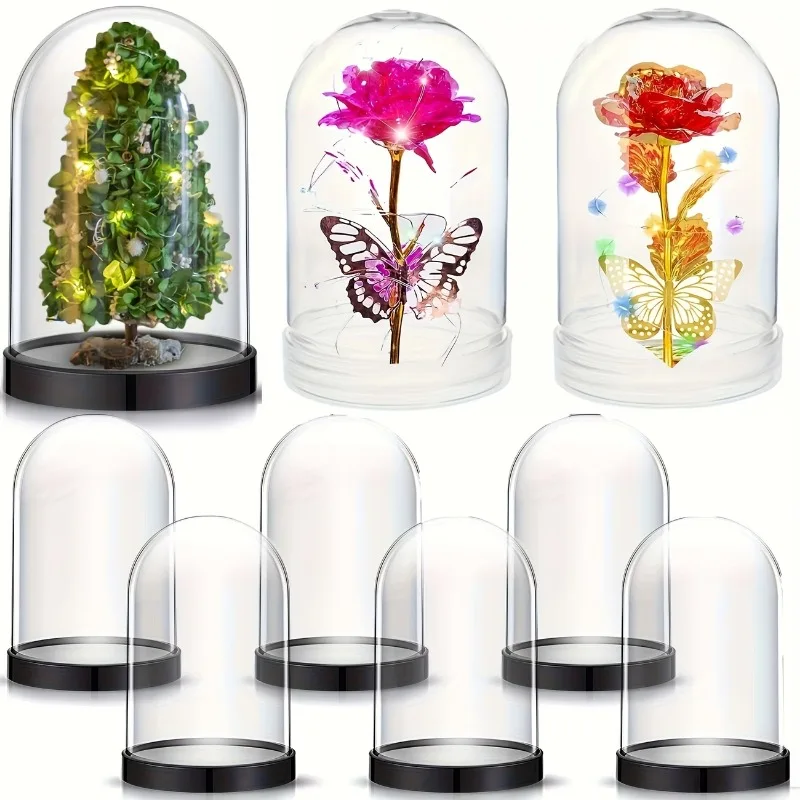 10 Stück transparente Schneekugeln aus Kunststoff zum Selbermachen, transparente Kuppel für Feiertagsfeiern, Hochzeitsdekoration, leere Basis, festliches Bastelzubehör