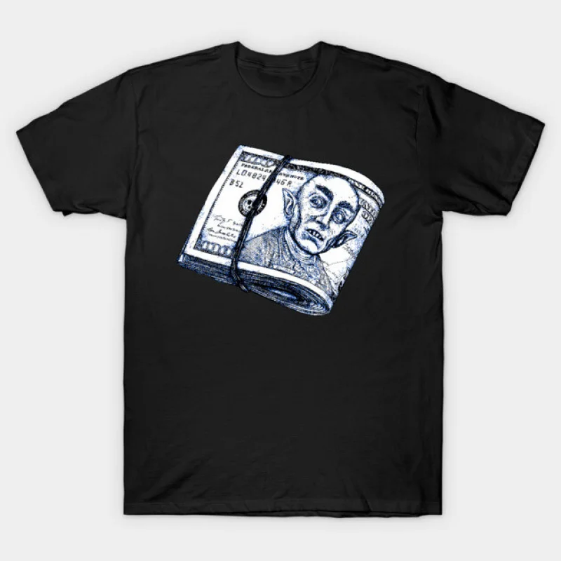 

80s Gothic Horror movie Nosferatu Vampire Scary Halloween Gift T shirt Large size Tops 100% cotton printed Clothes