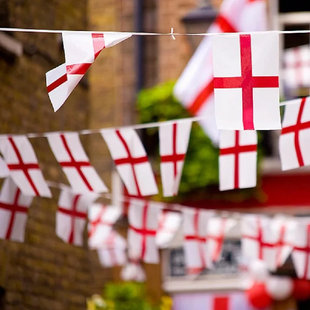 FLAGLINK 24 unids/set 20x30cm 14x21cm banderines de Inglaterra banderín cadena Banner banderines Festival fiesta vacaciones