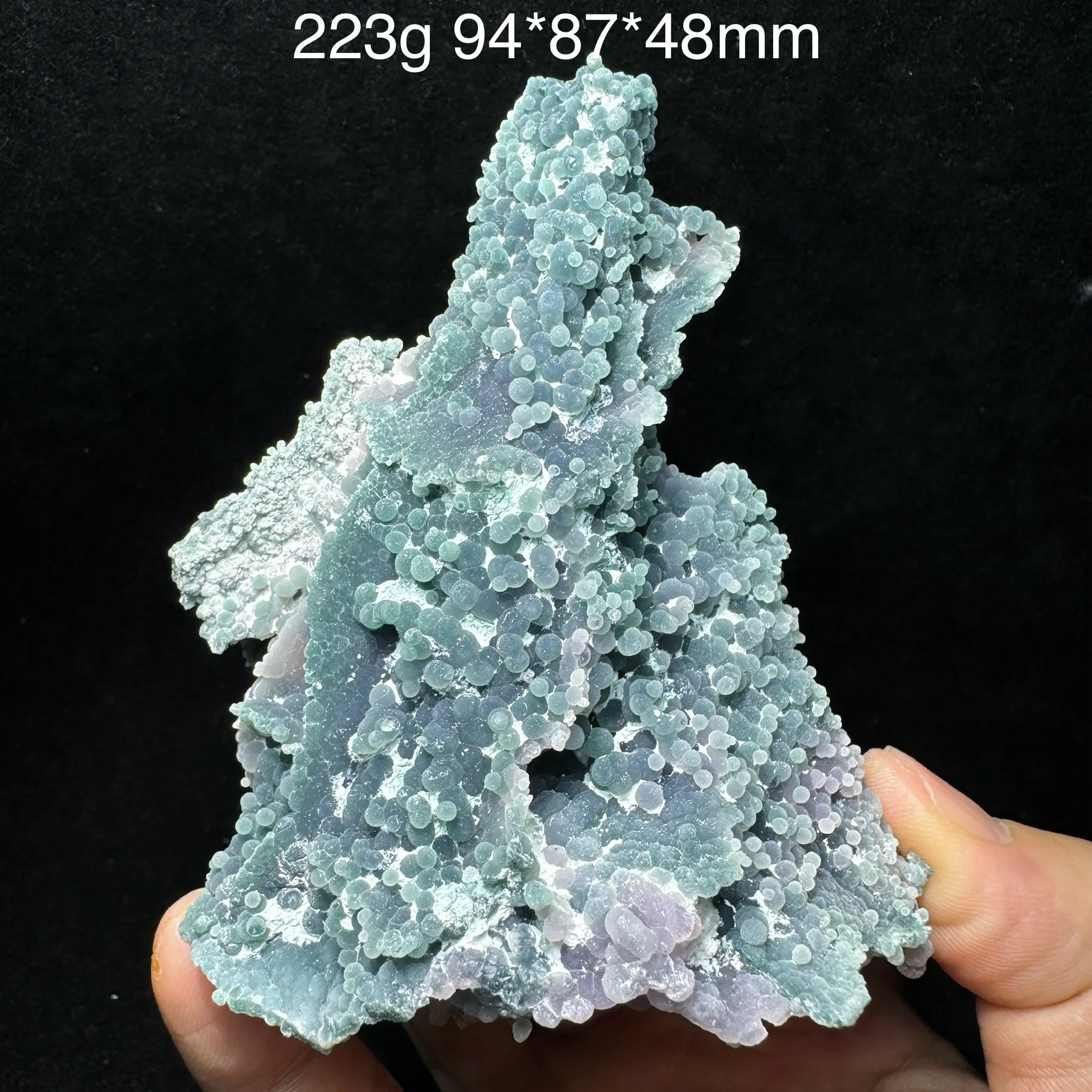 223g Natural Granule Green Grape Agate Mineral Specimen Energy Crystal Reiki Healing Stone Home Decor