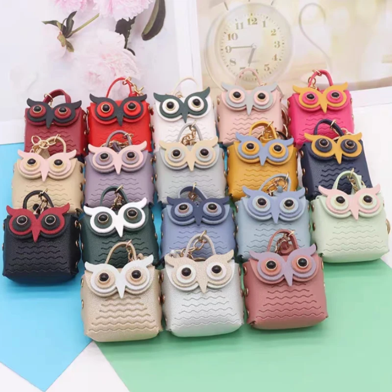 بو البومة حقيبة سحر ، زوجين كيرينغ قلادة ، المدرسية/حقيبة يد/محفظة/حقيبة الظهر شنقا الديكور ، مفتاح سلسلة الملحقات ، هدية عيد ميلاد