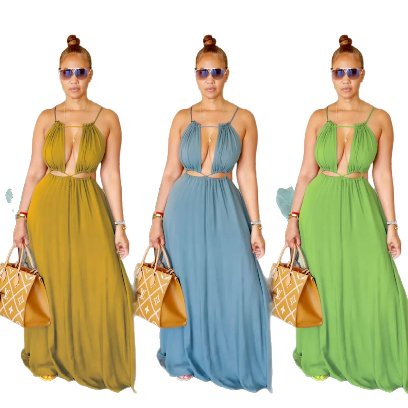 

Летняя мода 2026, женское вечернее платье из полиэстера без рукавов, длинное платье макси, Дашики, африканские платья для женщин, платья Анкара