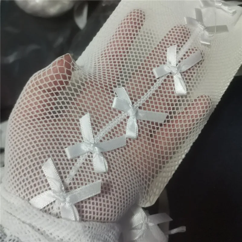 Frauen JK Mädchen Nette Bowknot Strumpfhosen Lolita Strumpfhosen Sexy Spitze Mesh Fishnet Oberschenkel Hohe Strümpfe Club Party Cosplay Kawaii Strumpfwaren – Detail 16