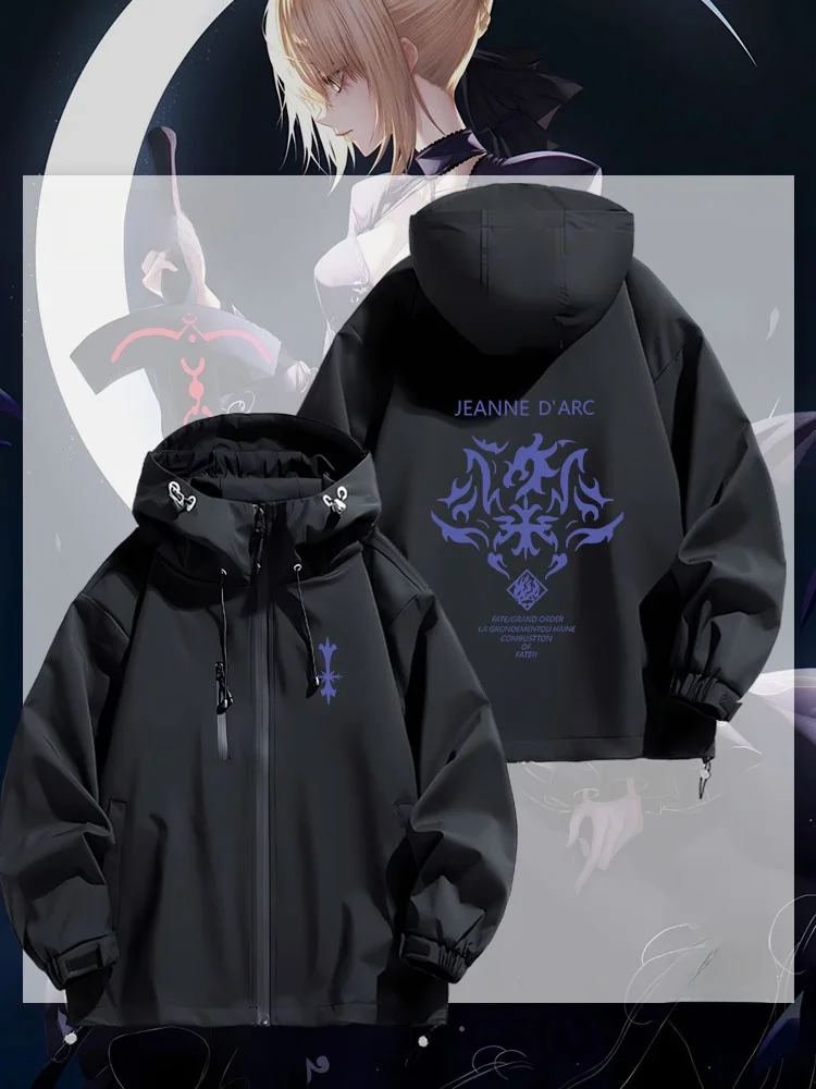 

Куртка с капюшоном Fate Anime Fgo Bla Jeanne для косплея, повседневная, из полиэфирного волокна, водонепроницаемая, весна-осень-зима