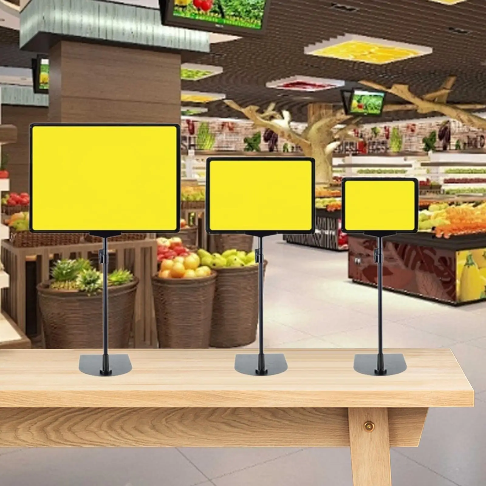 

Floor Standing Display *price Tag Holder Exhibition Adjustable Sign Holder