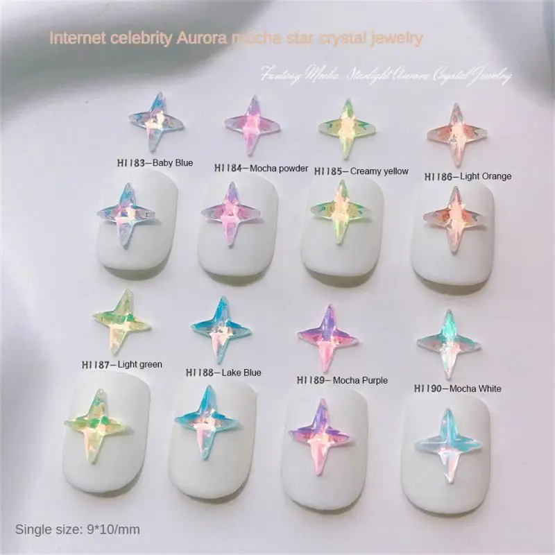 Star Rhinestone Rhinestones Polished Round Various Colors Preferred Material Aurora Color Matching Nail Art Ornament