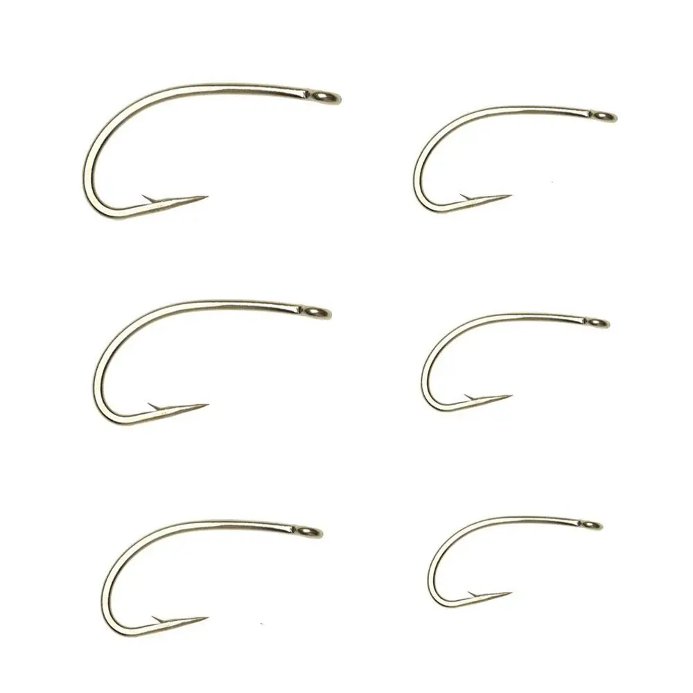 50Pcs Fishing Accessories High Carbon Steel Fly Fishing Hooks Long Shank Barbed Nymphs Hooks Dry&Wet 12#~22# Caddis Hooks Pupa