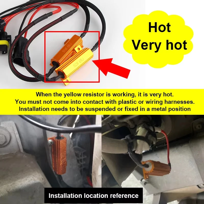 2PCS 50W LED Decoder 1156 P21W 1157 P21/5W T20 7440 7443 9005 9006 H7 H8/H9/H11 Car Load Resistor Error Canbus Wiring