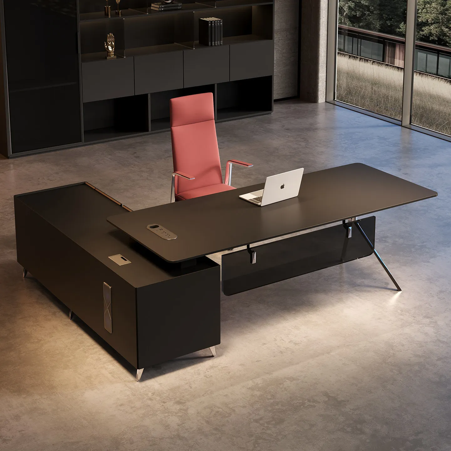 Desk high-end Italian minimalist modern leadership office manager desk