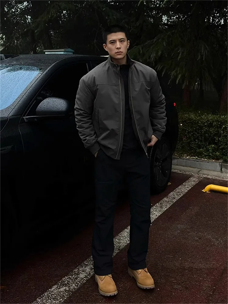 

Американская утепленная хлопковая куртка-бомбер для мужчин, зимняя уличная теплая рабочая одежда, модное хлопковое пальто