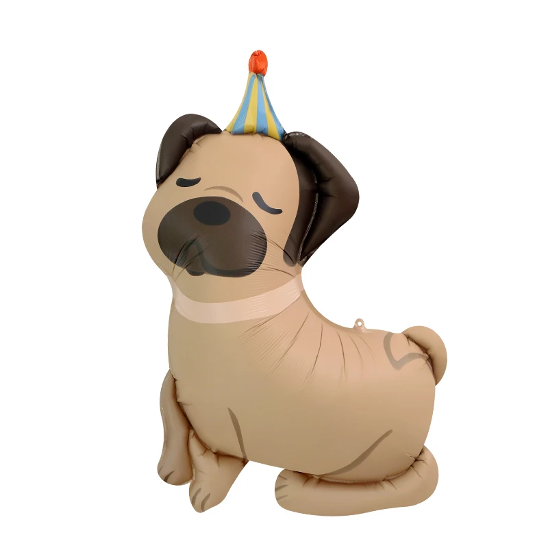 (1 unidad) decoración de fiesta de cumpleaños, accesorios para fotos, globo de juguete, lindo perro, Husky, insectos, perro salchicha, película de aluminio de dibujos animados creativos, globo con forma de perro