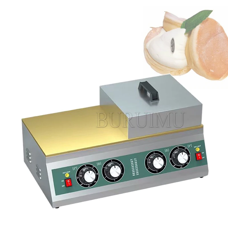 Commercial Double Head 110V 220V Souffle Maker Snacks Machine Copper Pan Rapid Heating Fluffy Pancake Baker Souffler Machine