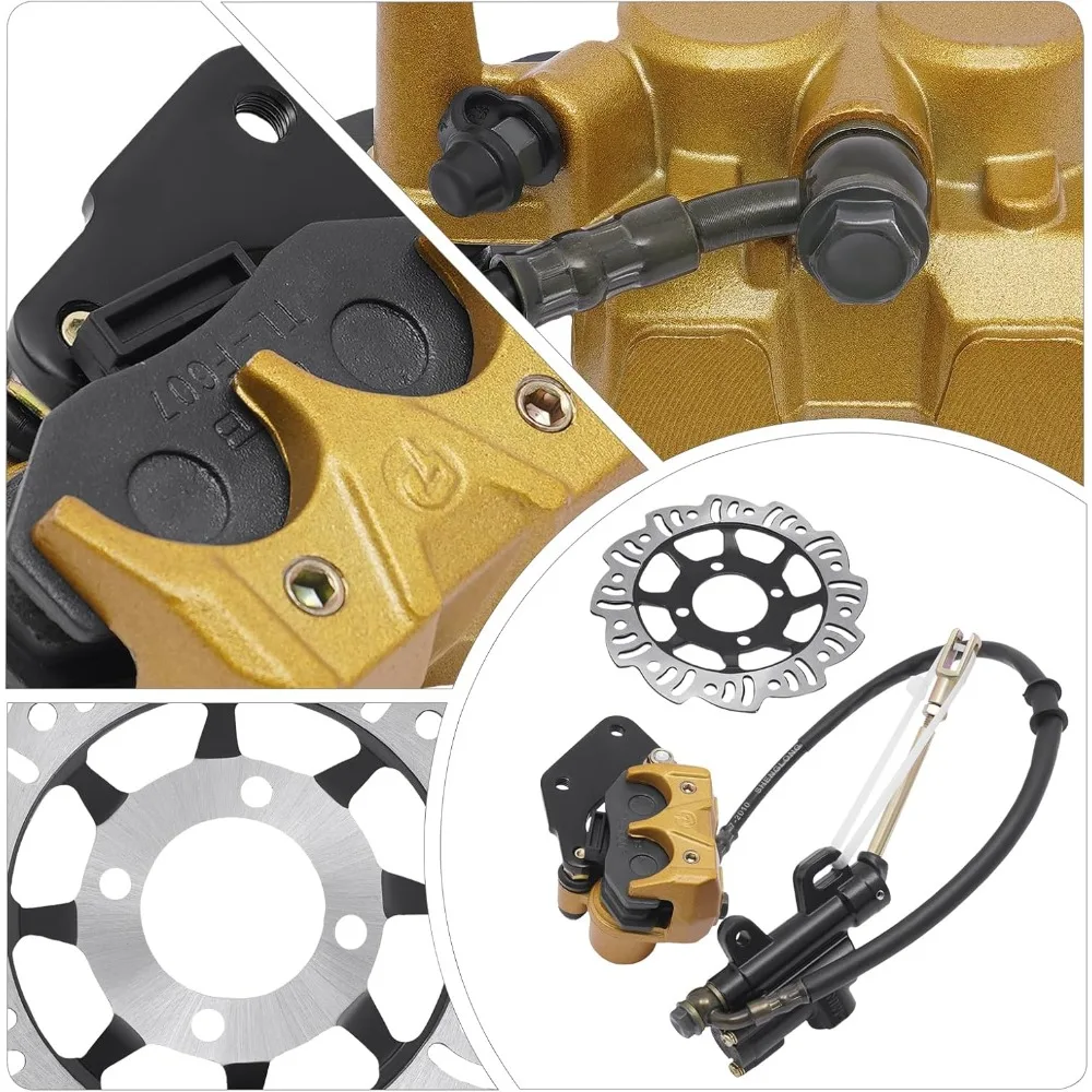 Hinteres Radbremsen-Set, Viertakt-Hydraulik-Scheibenbremsen-Set mit Hydraulikzylinder und Bremsscheibe für Cross-Motorräder, 55×10×3,5 cm – Detail 3
