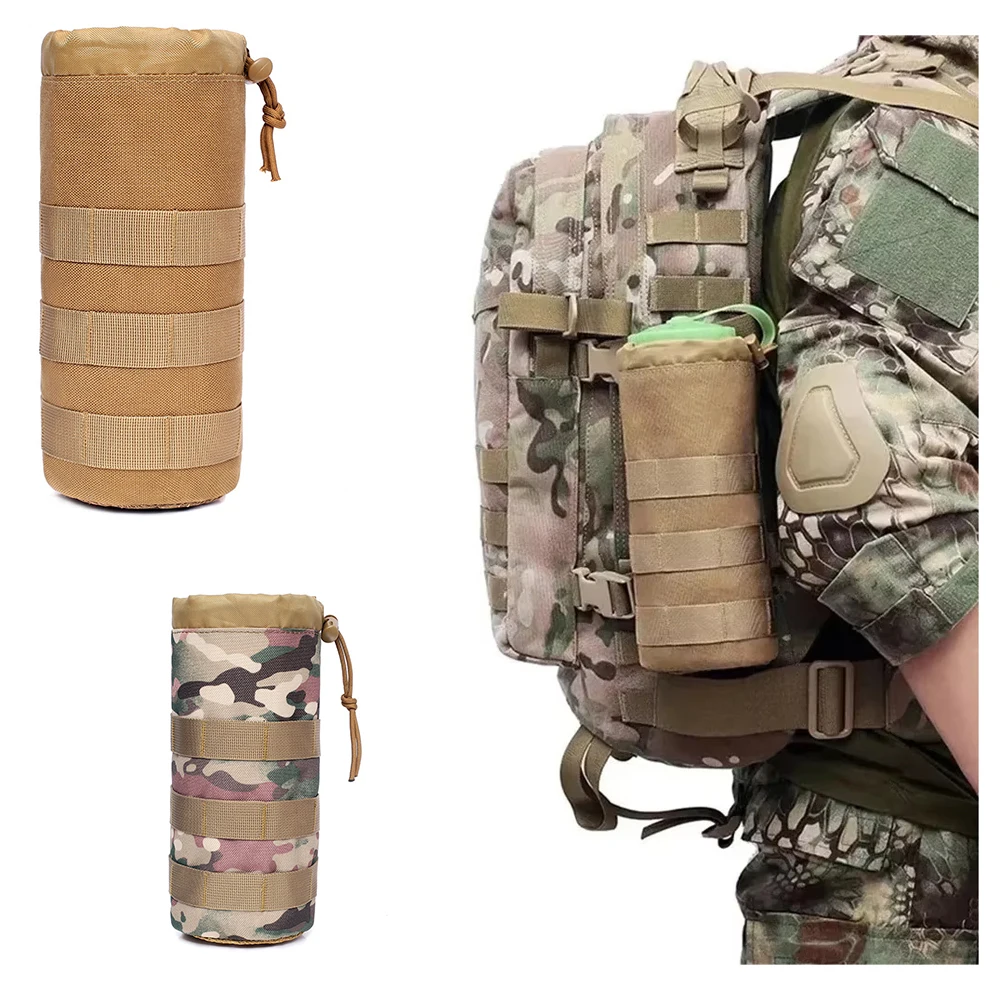 Tactical Molle Water Bottle Bag Outdoor  Hunting  Hiking  Multifunction Bottle Storage Pouch Pocket