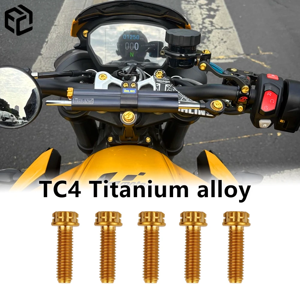 

TC4 Titainum Alloy Motorcycle Mirror Hole Plug Screw Bolts Cover For KTM Duke 250 390 690 790 890 990 1290 1390 Accessories