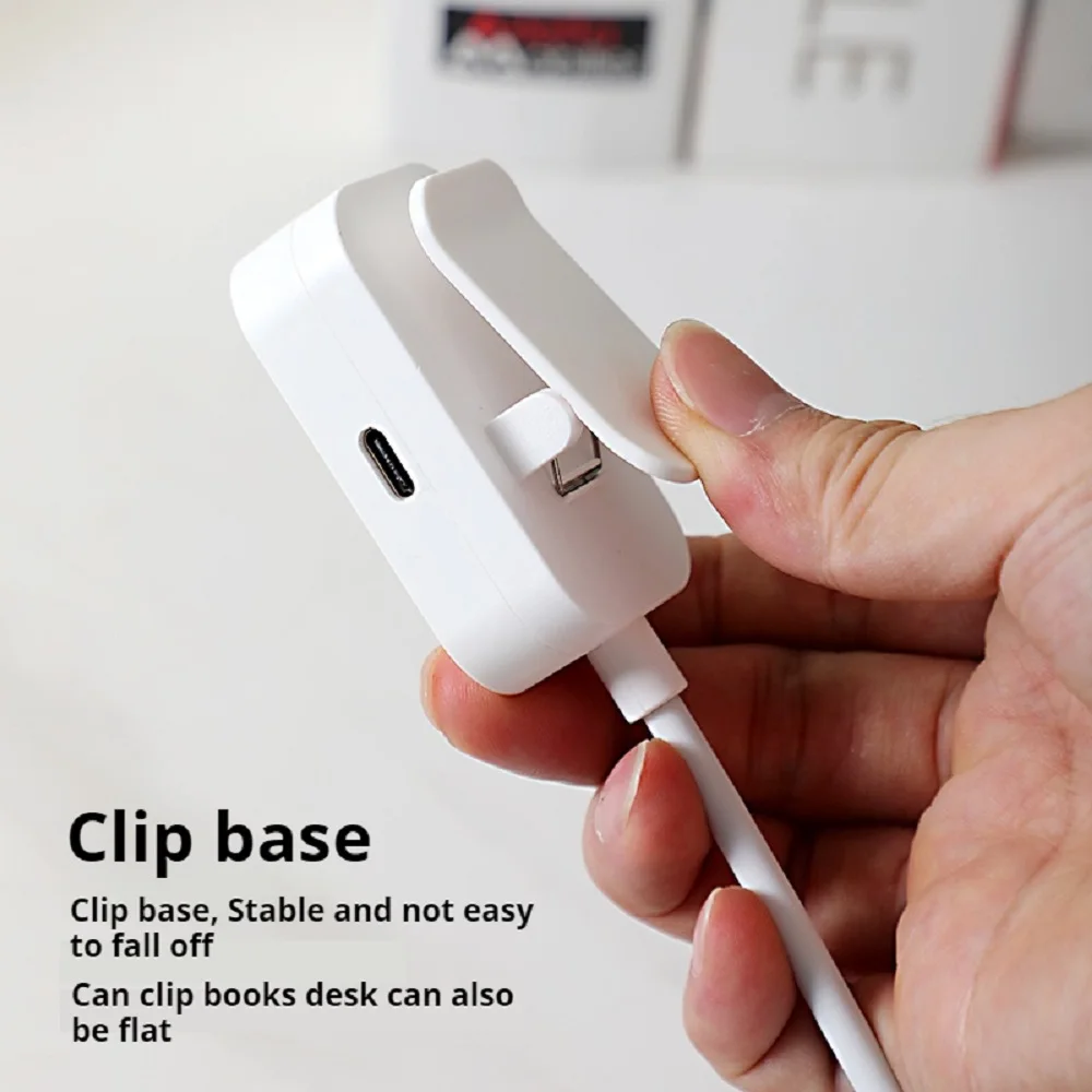 Lampada pieghevole Mini Clip Book USB ricaricabile LED Night Light 3 modalità protezione degli occhi lettura flessibile della camera da letto