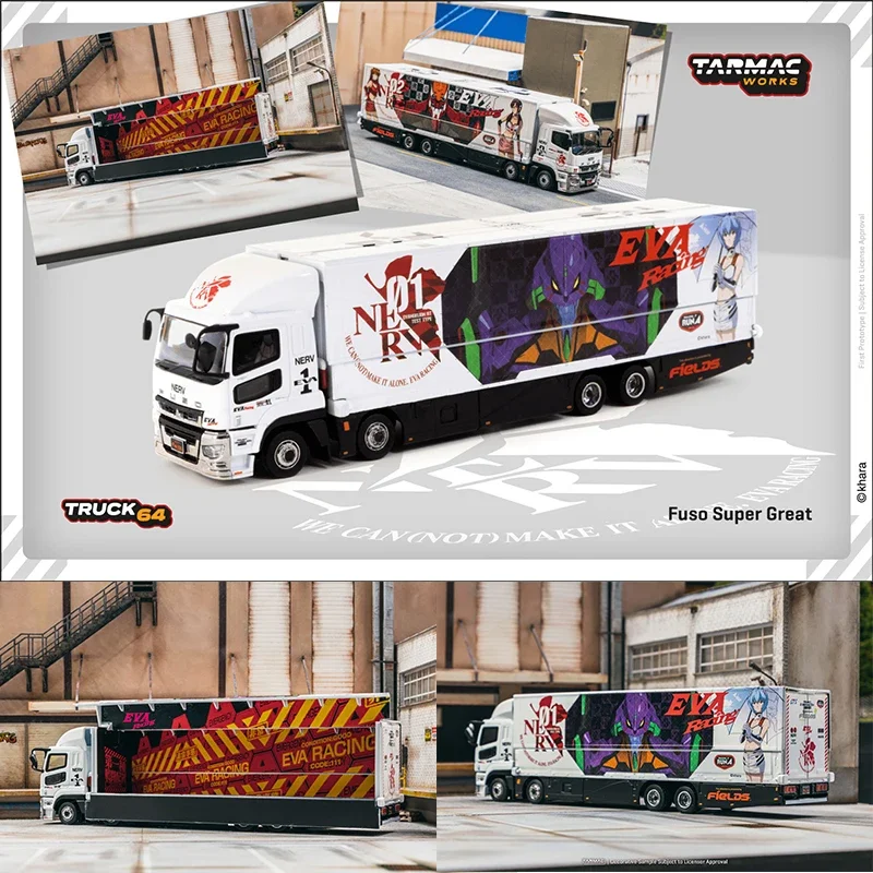 

**Pre Sale** 1:64 Fuso Super Great EVA Racing Van Truck Diecast Diorama Car Model Collection Miniature Toys Tarmac Works