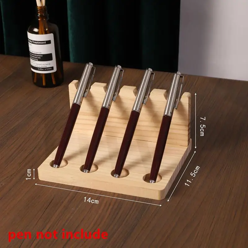 1PC Walnut Wood Multifunction Desk Organizer - Pen Holder, Phone Stand & Storage Solution For Office And School