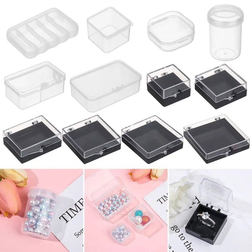Small Clips Boxes Plastic Jewelry Diamond Container Craft Bead Holder Pill Storage Supply Storage Box