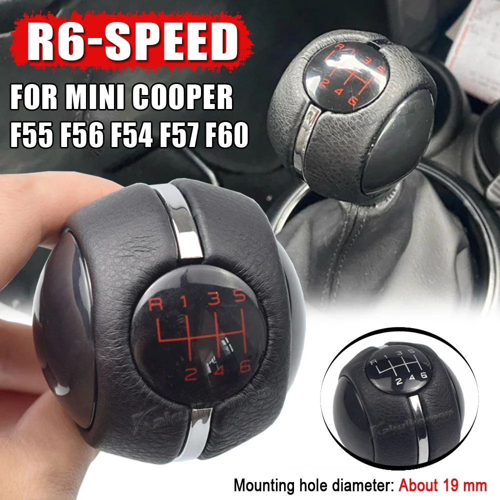 6 Speed Car Gear Stick Shift Knob For Mini Cooper F55 F56 F54 F60 F57 Car-styling 7641999