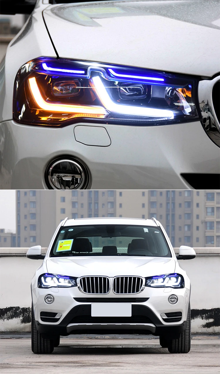 1set car styling headlamp for BMW X3 headlight F25 F26 2010~2016y ALL IN LED DRL for BMW X4 daytime running light head light