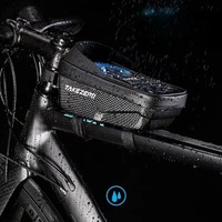 For Bicycle Bag Touch Screen Phone Case Bicycle Front Cell Phone Holder Bag Access Waterproof Bicycle Front Frame Bag
