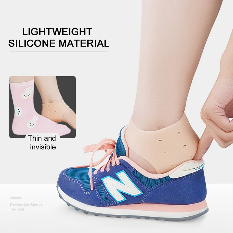 Gót Silicon Bảo Vệ Bảo Vệ Gót Thúc Đẩy Miếng Lót Cho Cứu Trợ Plantar Fasciitis Đau Gót Chân Giảm Áp Lực Lên Gót 1