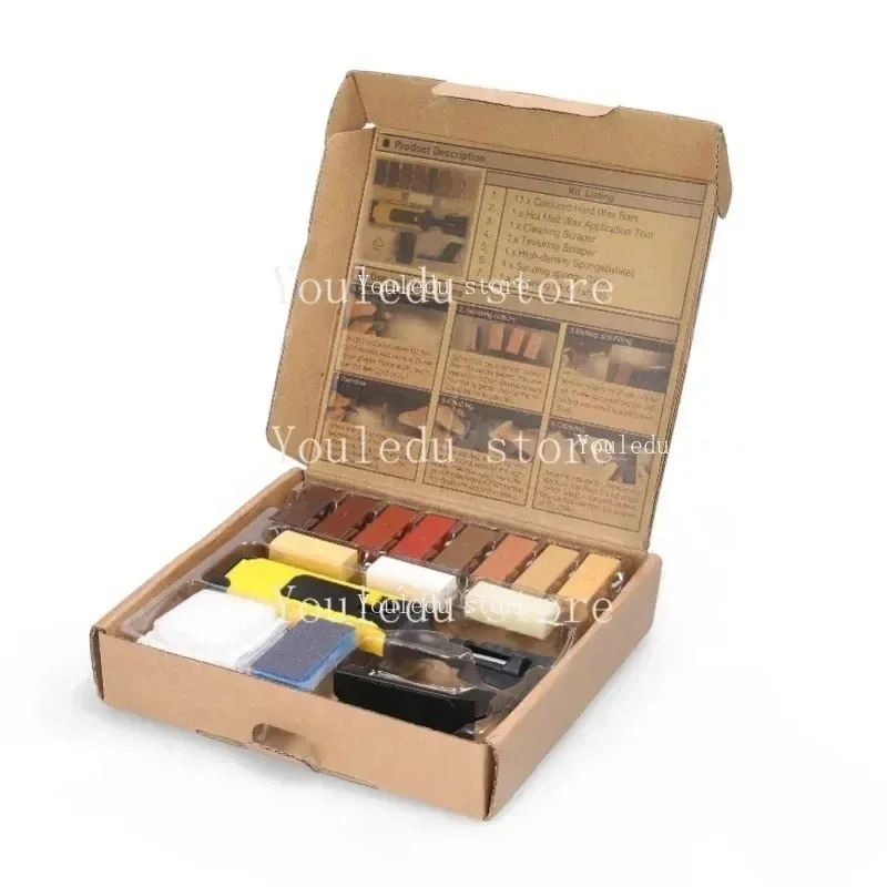 

Floor Repair Kit Laminate Repairing Kit Woodworking Tools Wax System Floor Worktop Sturdy Casing Chips Scratches Hand Tool
