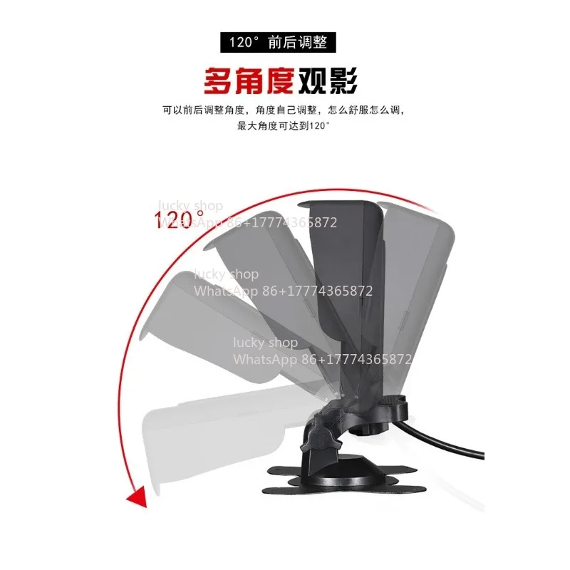 Reversing Image Digital High Definition 1080P Display 7 Inch Car Sunshade Display 9-35V