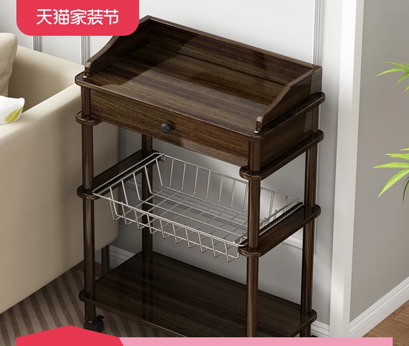 side table movable small coffee table simple household sideboard modern simple small tea cabinet multi-layer shelf sofa