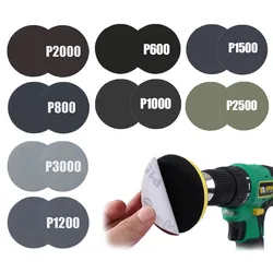 3 Inch Sandpaper for Wood Metal Grinding Disc Dry Water Sandpaper Abrasive Paper Polishing Tool 1000 2000 3000 Grit Sanding Pad