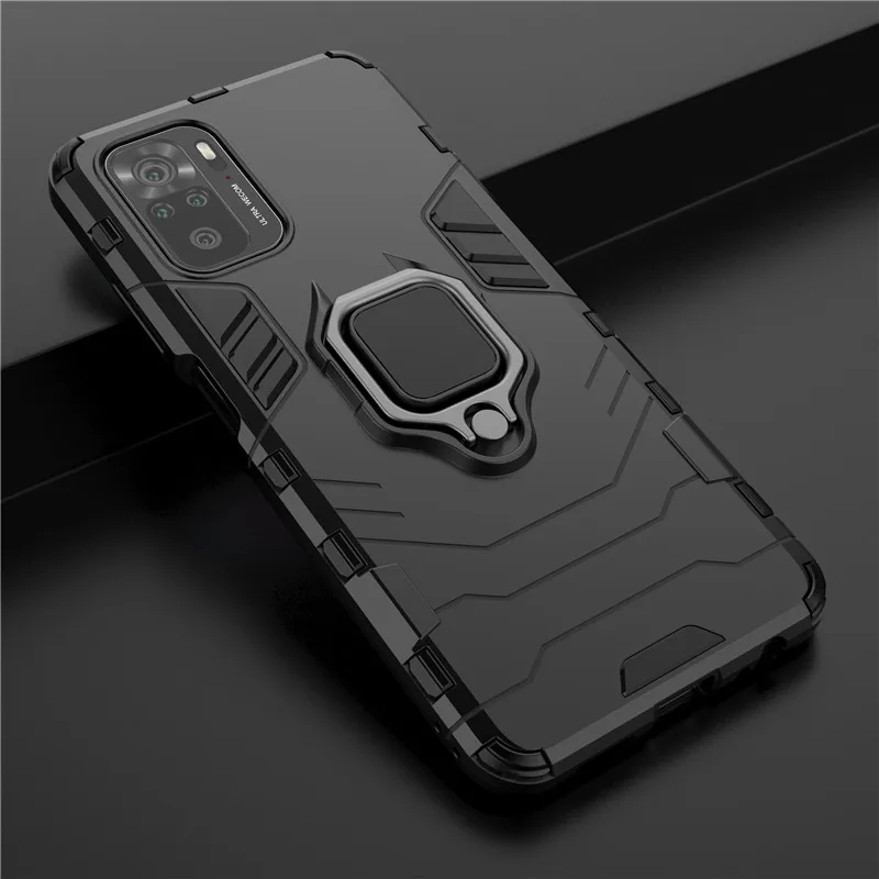 For Xiaomi Redmi Note10 4G 5G 10S Poco M3 Pro Shockproof Armor Case For Redmi Note 10 Pro Magnetic Ring Stand Phone Back Cover